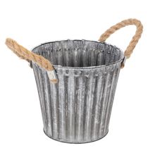 Artikel Metalen plantenpot, decoratieve pot met handvatten, bloempot, sierpot Ø16,5 cm