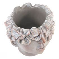 Artikel Plantenpot gezicht plantenbak buste betonlook H14cm