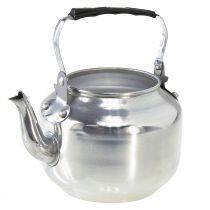 Artikel Plantenpot metalen decoratieve waterkan zilver vintage Ø15cm