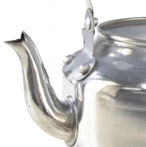 Artikel Plantenpot metalen decoratieve waterkan zilver vintage Ø15cm