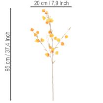 Artikel Kunstmatige Chinese lampionplant, Physalis-tak met bloesem, 95 cm
