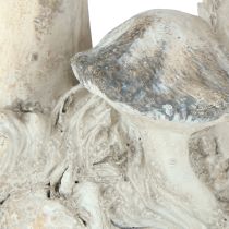 Artikel Paddenstoeldecoratie gegoten steen grijs wit gewassen 21,5×18×22cm