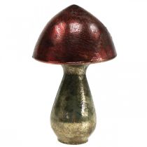Artikel Decoratieve Paddestoel Rood Groot Glas Herfstdecoratie Ø14cm H23cm