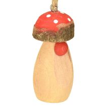 Artikel Paddestoel om hout op te hangen wit, bruin assorti 6,5/8cm 8 st