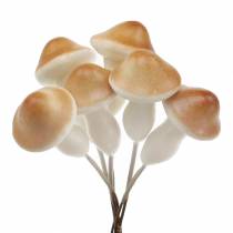 Paddestoelen op draad natuur 2cm 48st