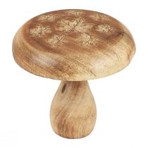 Houten paddestoeldecoratie paddestoelhoutdecoratie naturel herfstdecoratie Ø15cm H14,5cm