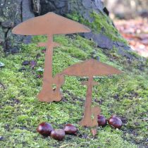 Artikel Tuinpaal Paddenstoelen Tuindecoratie Roest Metaal 70cm