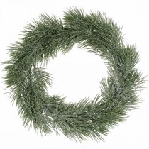Kerstkrans kunst dennentakken gesneeuwd Ø30cm