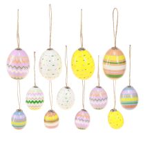 Artikel Kunststof paaseieren hangend diverse kleuren H3,5–5,5cm 24 st