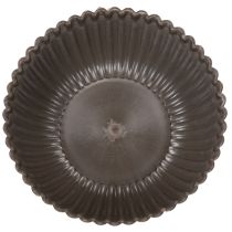 Artikel Geribbelde kom, antraciet, decoratieve kom, rond, 15 cm, 2 stuks