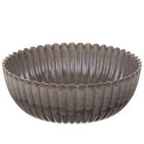 Artikel Ronde, gegroefde schaal, decoratieve vaas voor bloemstukken, 20 cm, 2 stuks