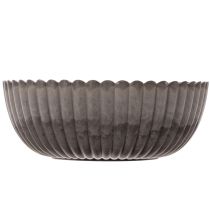 Artikel Ronde, gegroefde schaal, decoratieve vaas voor bloemstukken, 20 cm, 2 stuks