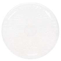 Artikel Decoratieve transparante ronde schaal met voet, 32 cm