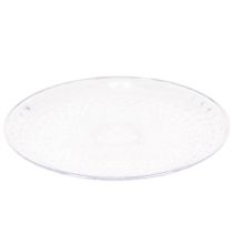 Artikel Decoratieve transparante ronde schaal op voet, 32 cm