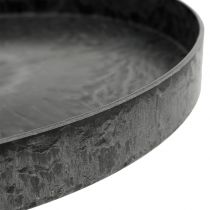 Artikel Kunststof borden set van 2 grijs Ø22cm - 27cm