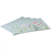 Artikel Placemat tafelonderlegger vilt bloemen 45x4,5x35cm 4st