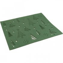 Artikel Placemat Kersttafeldecoratie groen vilt 45×35cm 4st