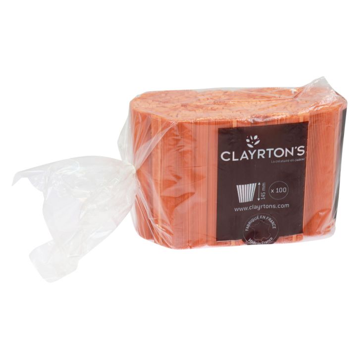 Artikel Geplooide manchetten voor bloempotten oranje 14,5cm 100 stuks