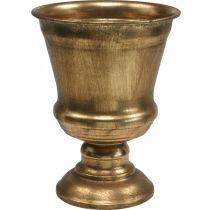 Goblet vaas goud look goblet antiek decoratie metaal Ø14cm H18.5cm