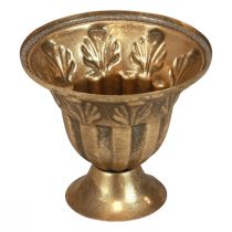 Kop vaas decoratie kop metaal goud antiek look Ø13cm H11,5cm