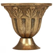 Kop vaas decoratie kop metaal goud antiek look Ø13cm H11,5cm
