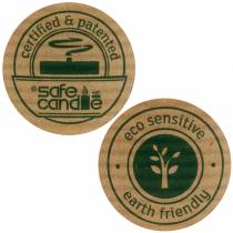 Artikel PURE Nature stompkaars, duurzame natuurlijke kaars gemaakt van stearine en koolzaadwas 90/70mm