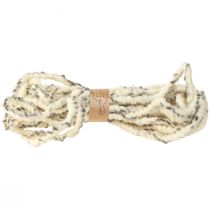 Artikel RAW koord schapenwol en jutewol koord vilt wit grijs 10m