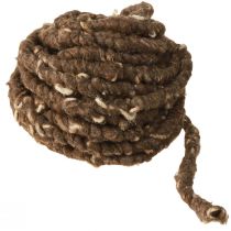 Artikel RAW koord wollen koord met jute schapenwol bruin 8mm 10m