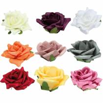 Artikel Foam roosjes Ø7,5cm verschillende kleuren 18 st