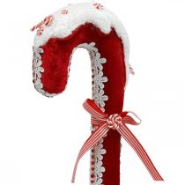 Zuurstok Deco Grote Kerst Rood Wit met Punt H36cm