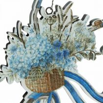 Artikel Deco bord hout fiets zomer deco bord blauw, wit 31 × 25cm