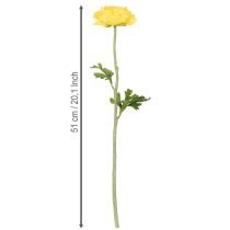 Artikel Kunstmatige ranunculus als enkele bloem voor elegante en onderhoudsvriendelijke decoratie, 51 cm, 3 stuks