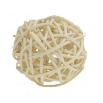 Artikel Rotan bol gebleekt Ø4cm 24 st