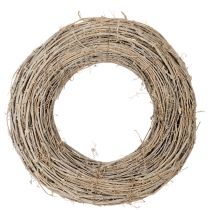Artikel Decoratieve krans van rotan takken, wit geverfd, voor creatieve ontwerpen, 50 cm