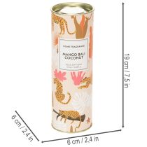 Artikel Kamergeurverspreider met exotische kokos- en mangogeur voor langdurige frisheid in huis, 19 cm, 2 stuks