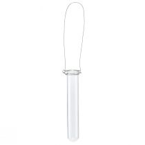 Artikel Reageerbuis decoratief glas om minivaasje op te hangen Ø2,4cm H22,5cm