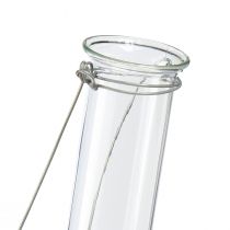 Artikel Reageerbuis decoratief glas om minivaasje op te hangen Ø2,4cm H22,5cm