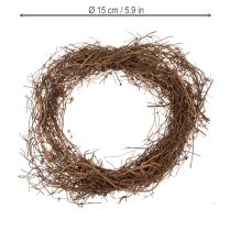 Artikel Natuurlijke druivenkrans Ø15cm, set van 10 - Ideaal voor herfst-, kerst-, paas- en rouwdecoraties