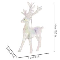 Artikel Acryl rendierversieringen voor de kerstboom, 14 cm, 4 stuks