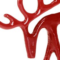 Artikel Rendier decoratie figuur metaal tafeldecoratie kerst rood 15cm