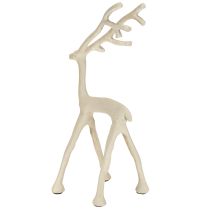 Artikel Rendier decoratie hert figuur metaal grijs klei optiek H27.5cm
