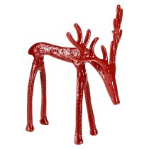 Artikel Rendier decoratie metalen figuur kerstdecoratie rood 16×13×19cm