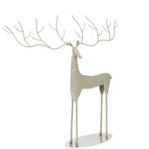 Artikel Decoratieve hertensculptuur met groot gewei, moderne metalen look, 48 cm