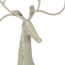 Artikel Decoratieve hertensculptuur met groot gewei, moderne metalen look, 48 cm