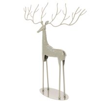 Artikel Decoratieve hertensculptuur met groot gewei, moderne metalen look, 48 cm