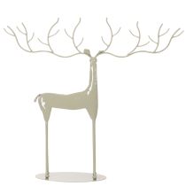 Artikel Decoratieve hertensculptuur met groot gewei, moderne metalen look, 48 cm
