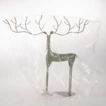 Artikel Decoratieve hertensculptuur met groot gewei, moderne metalen look, 48 cm