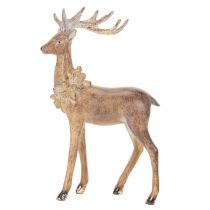 Artikel Decoratief beeldje van een hert met gewei, om neer te zetten, kerstdecoratie, 28 cm