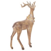 Artikel Decoratief beeldje van een hert met gewei, om neer te zetten, kerstdecoratie, 28 cm