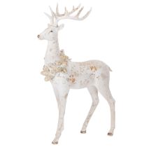 Artikel Decoratief hertenbeeldje met dennenappelversiering voor winterdecoratie, 49 cm